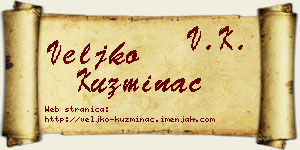 Veljko Kuzminac vizit kartica
